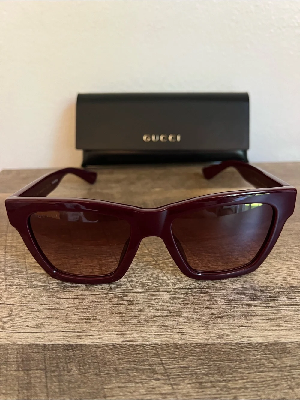 Gucci GG1714S-003 Burgundy Cat-Eye 54mm Sunglasses